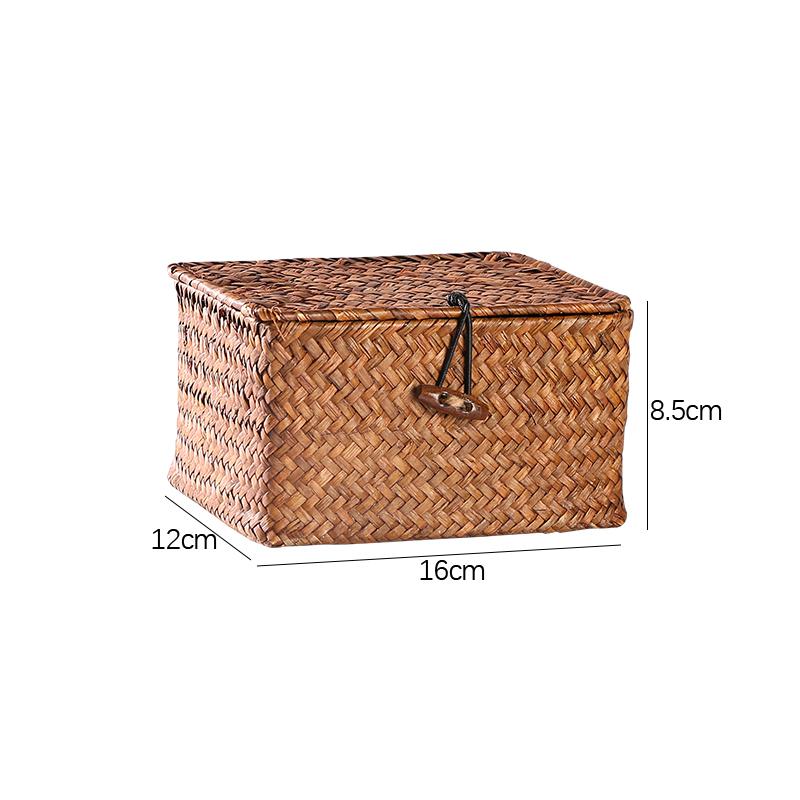 Willow Wicker Gift Box Plant Pot Case Succulent Container Flower Planter Tan